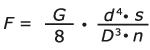 Trykfjedre - fjederkonstant formel