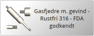 Rustfri gasfjedre AISI 316