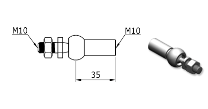 Technical drawing - Endfitting - Balljoint Technical drawing - Endfitting - Balljoint