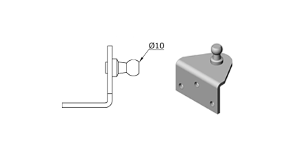 Technical drawing - Endfitting - Brackets ball