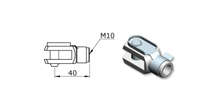 Technical drawing - Endfitting - Clevis